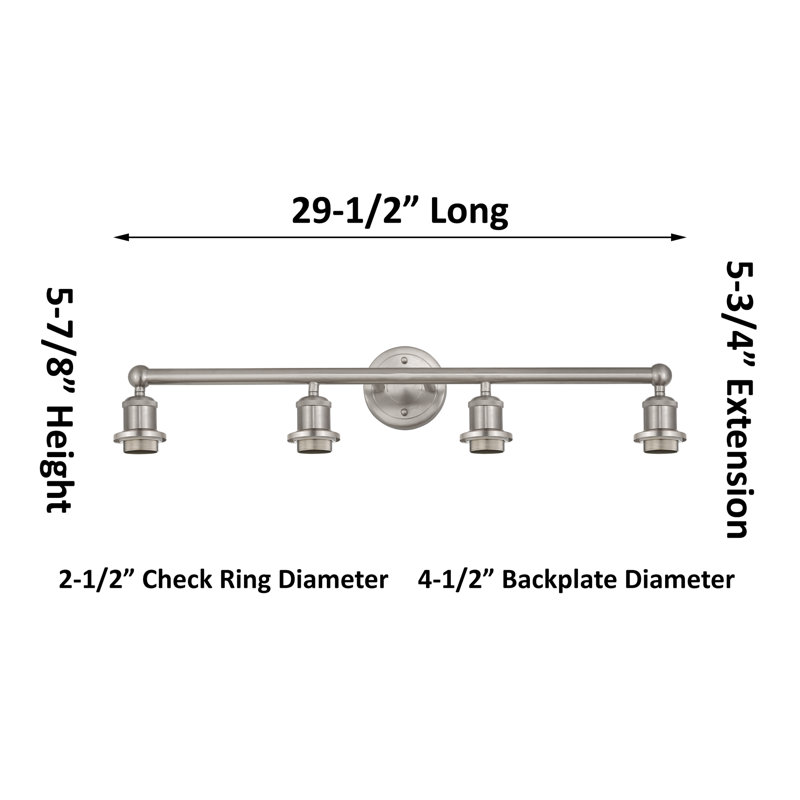 Edison - Delyliah - 4 Light Bath Vanity Light, Antique Copper