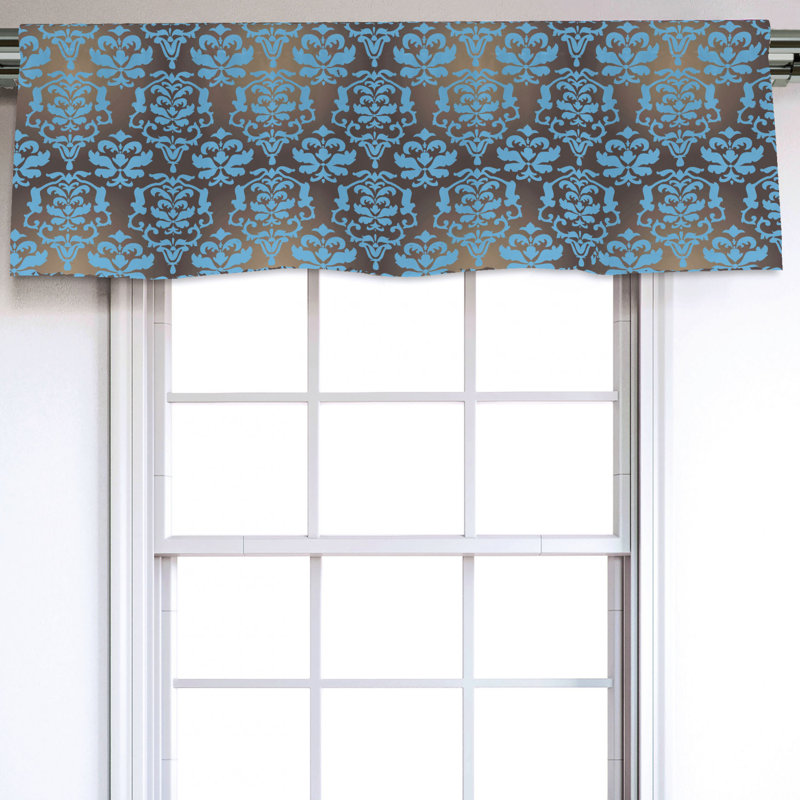 Sateen Floral Ruffled Window Valance