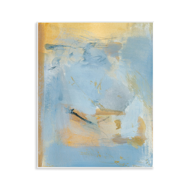 Art mural abstrait bleu et bleu par Victoria Barnes