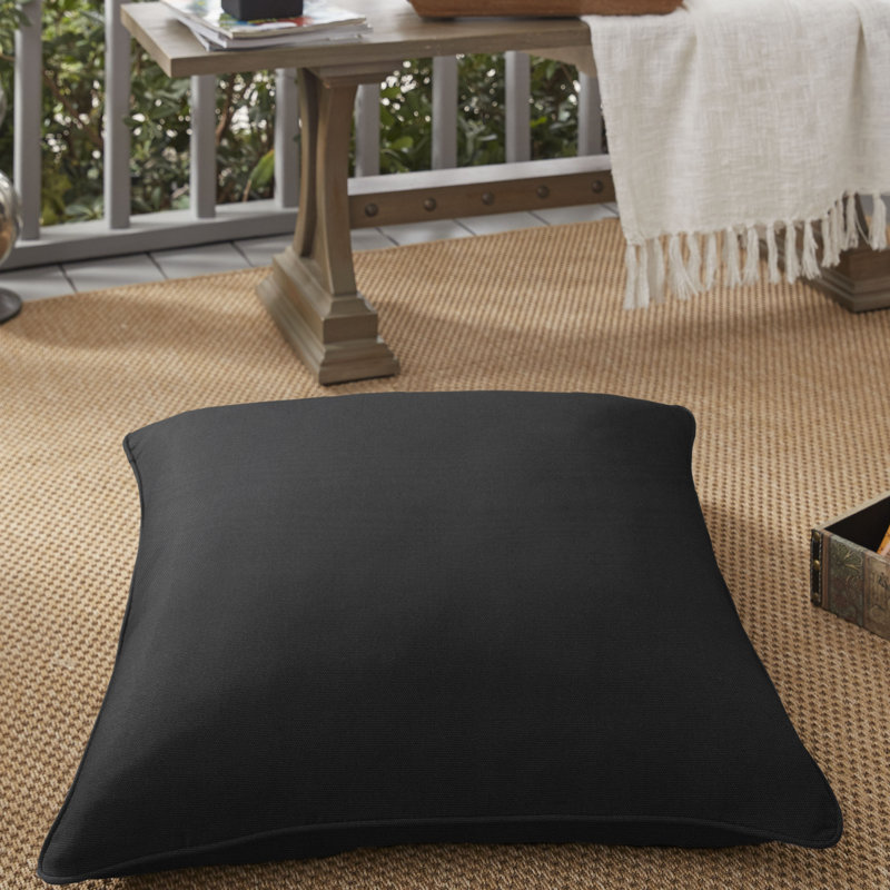 Housse et insert de coussin extérieur carré , Noir