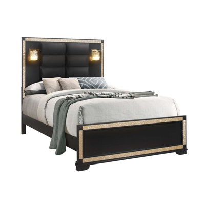 FULL BED WITH LAMPS