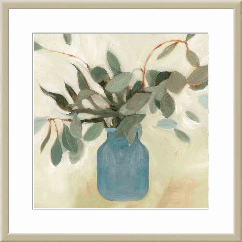 «Neutral Arrangement II» par Emma Scarvey - peinture encadrée, Argent allemand, H 16,09 po x l 16,09 po x P 1,1 po