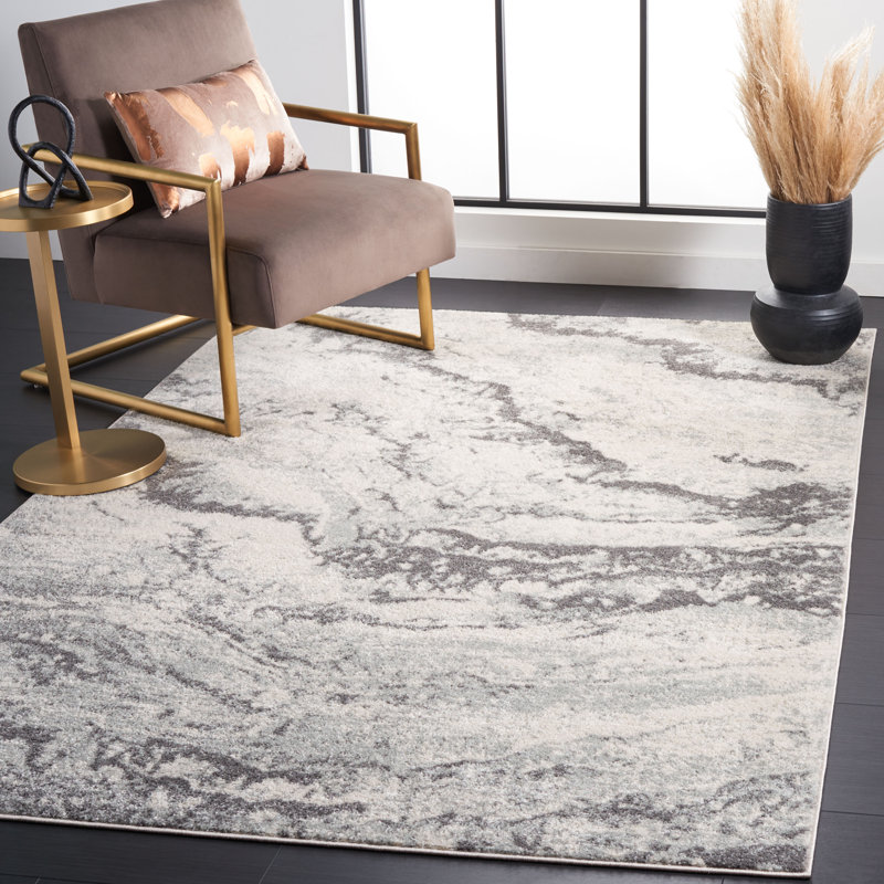 Shelvin Performance Abstract Rug, Rectangle 5'3" x 7'6"