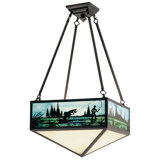 Rustic Lodge 3 - Light Semi Flush Mount