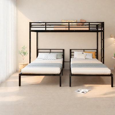 Space Saving Triple Beds, Metal Twin Beds, Modern Family Home Use