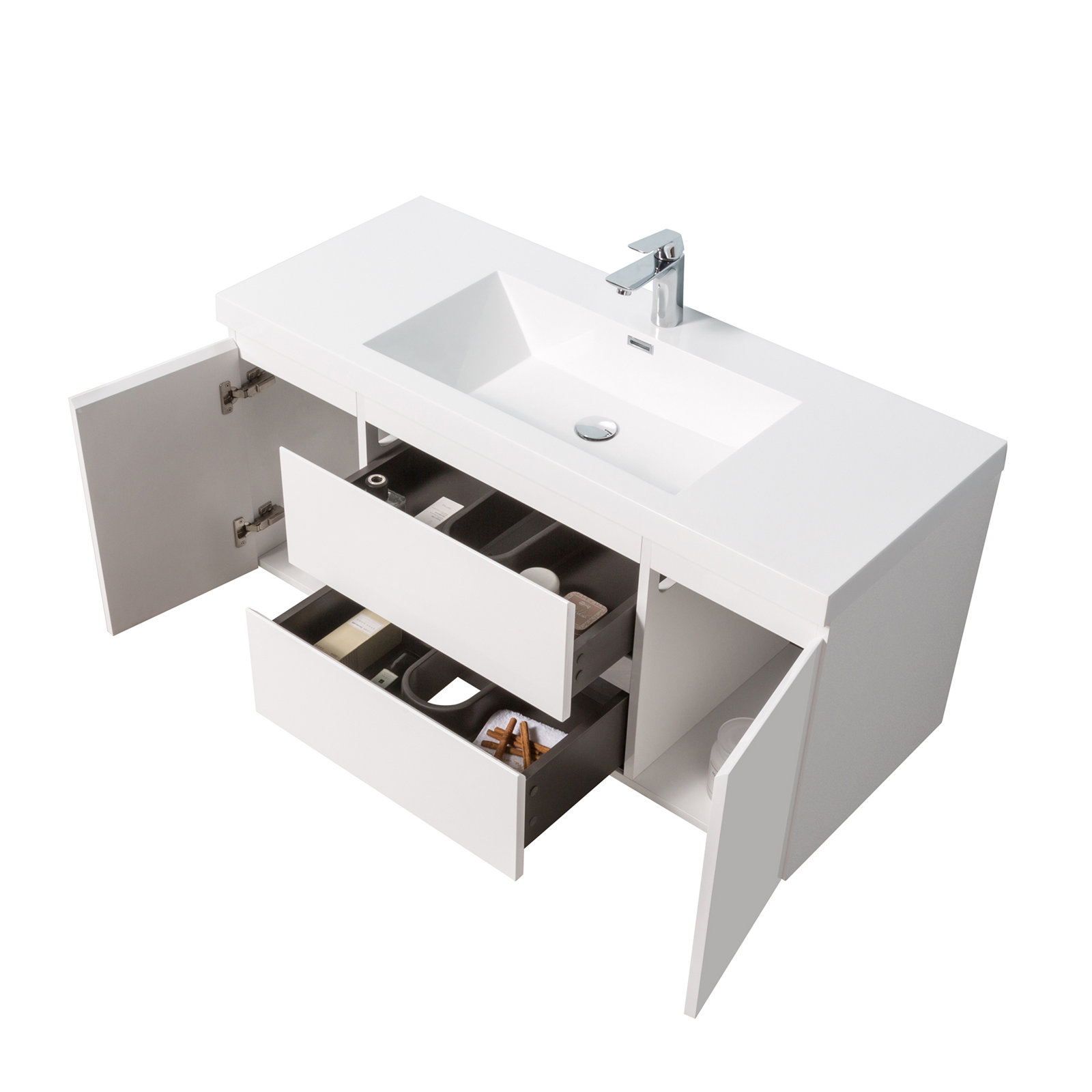 47.24 Single Bathroom Vanity, White