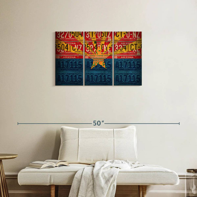 Plaques de licence, drapeau de l'Arizona, H 20 po x l 33 po