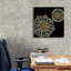  «Midnight Rosette 3» par Chariklia Zarris, art mural sur toile, 26 po x 26 po