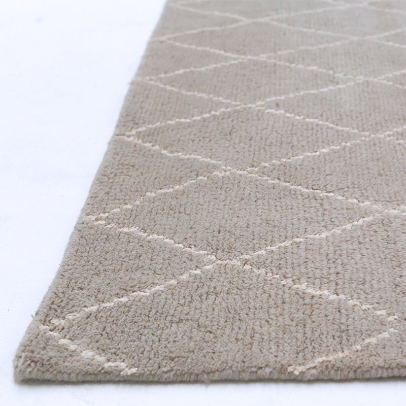 Trace Hand-loomed 9'10" x 13'1" Area Rug in Beige/Cream, Rectangle 9'10" x 13'1"