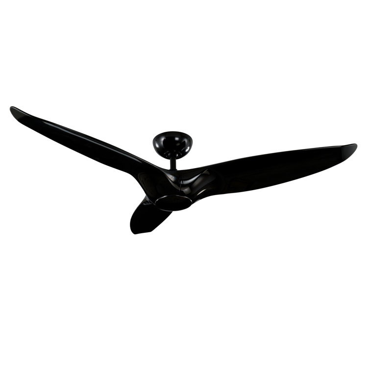 Morpheus III 60" 3 - Blade Outdoor/Indoor Smart Standard Ceiling Fan with Wall Control and LED Light Kit Included, Works With Alexa and iOS or Android App