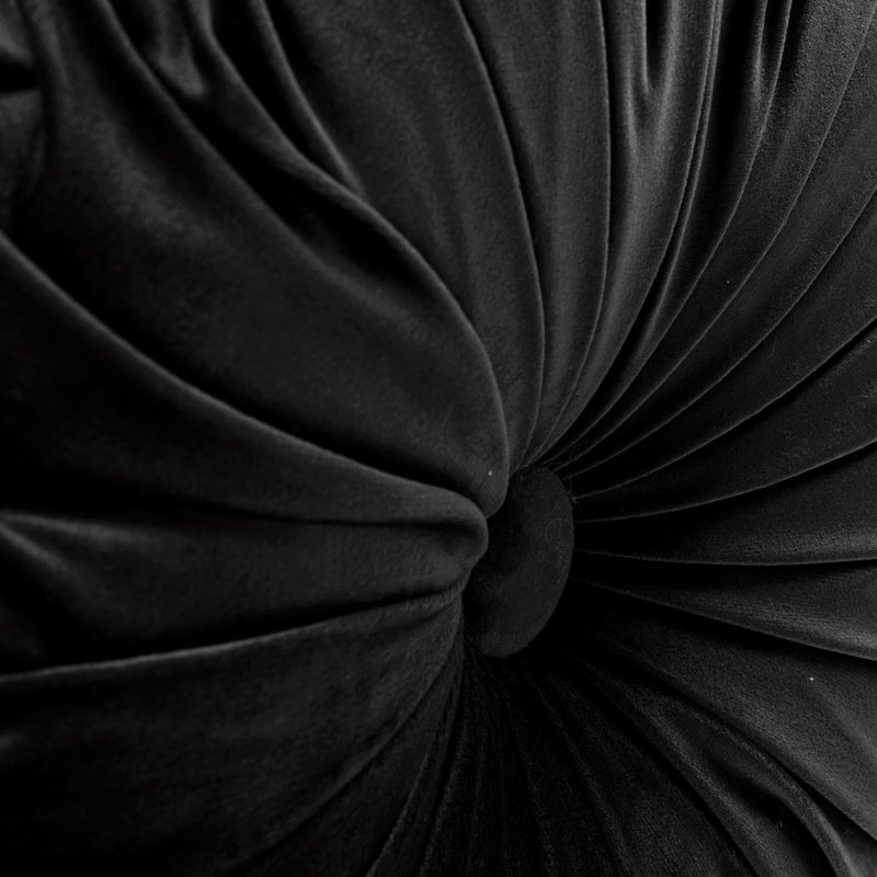 Housse de coussin Reyna, Noir, H 15 po x l 15 po