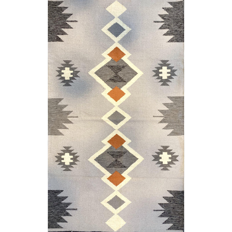 Tapis gris contemporain, Rectangle 9 pi 10 po x 8 pi 2 po