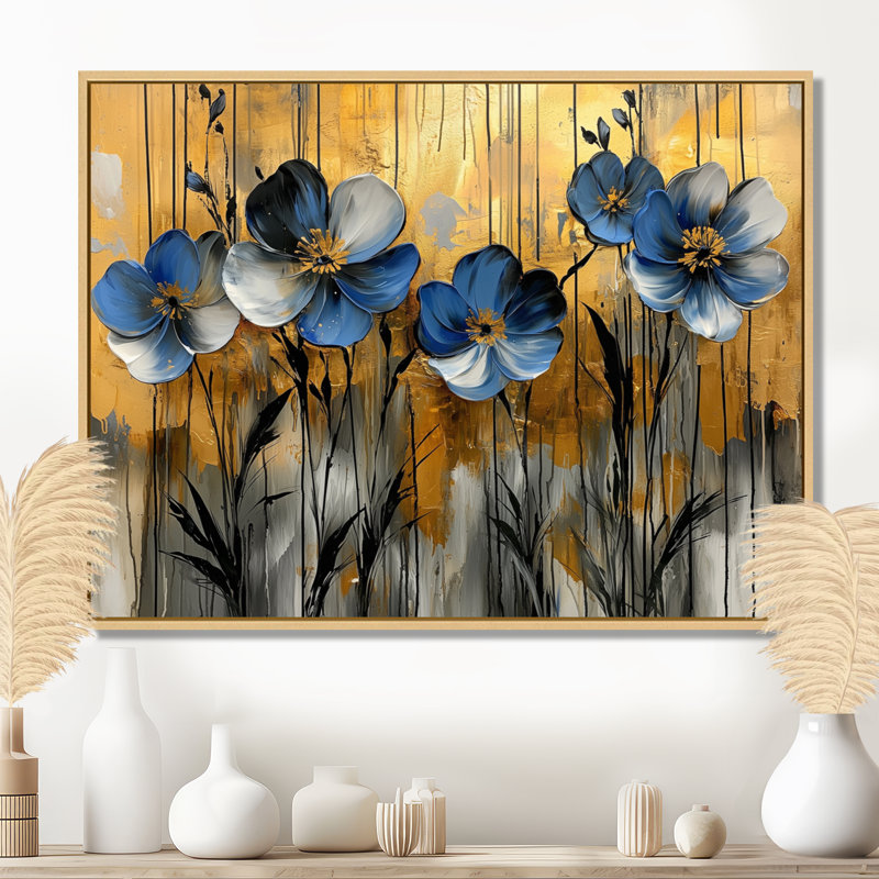 Monto - Floral Canvas Art Print, H 34 po x l 44 po, Toile tendue, Ne s’applique pas