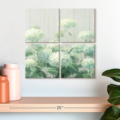 Harnek, hortensia blanc, jardin, sauge sur bois I
