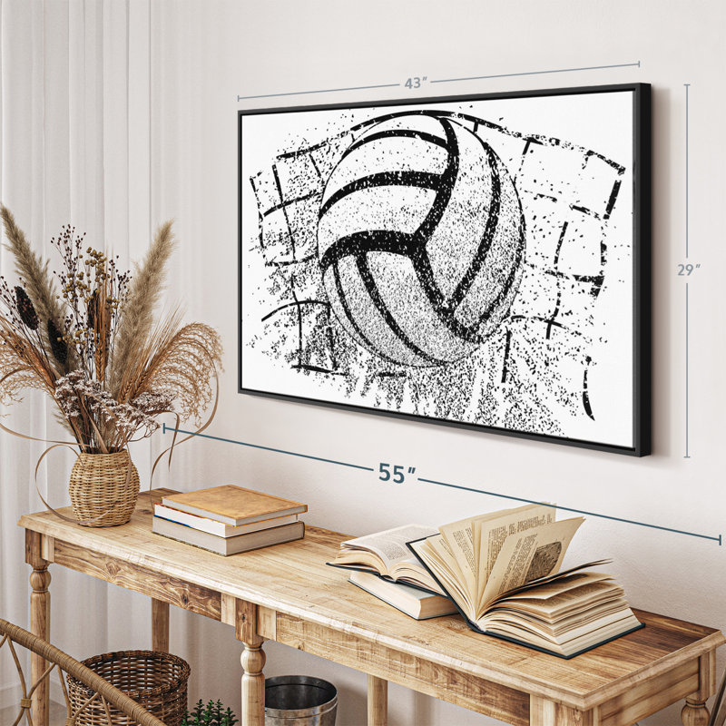 «Grunge Volleyball Canvas Print», H 29 po x l 43 po