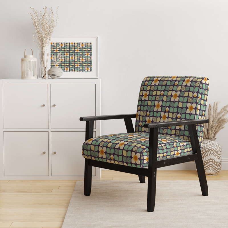 Gardnerville - Botanical Retro Design III - Fauteuil rembourré Mid-Century