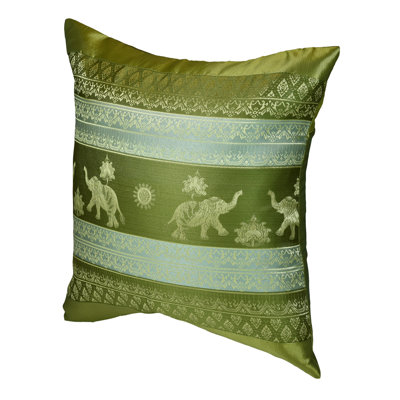 Embroidered Cotton Outdoor Pillow Cover