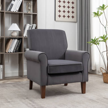 Mercer41 Button-Tufted Small Wingback Accent Chair with Rolled Arm and  Thick Padded Cushion & Reviews - Wayfair Canada