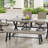 Powder Coated Steel Outdoor Bench