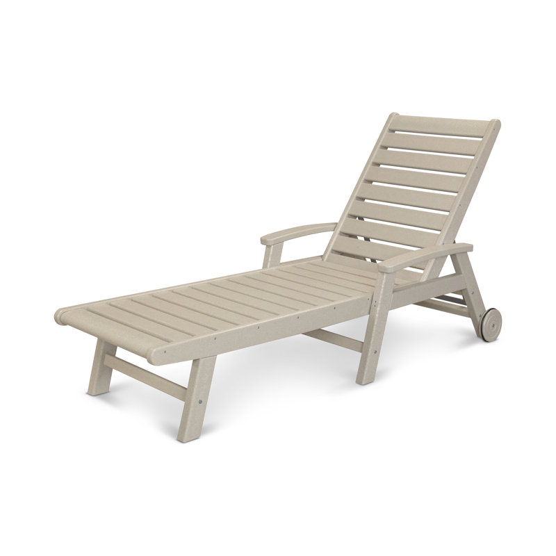 Signature Chaise with Wheels, Sand