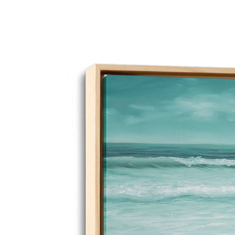 «White Sand, Blue Water» par Georgia Janisse, reproduction d'art, L 48 x H 36, Tanné, Toile avec cadre