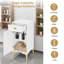 Armoire de rangement autoportante avec tiroir et tablette réglable-1489578974