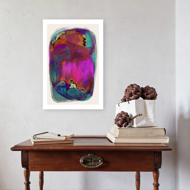Vibrant Whirlwind Abstract Colorful Contemporary Wall Art Print, 60.96cm H x 40.64cm W
