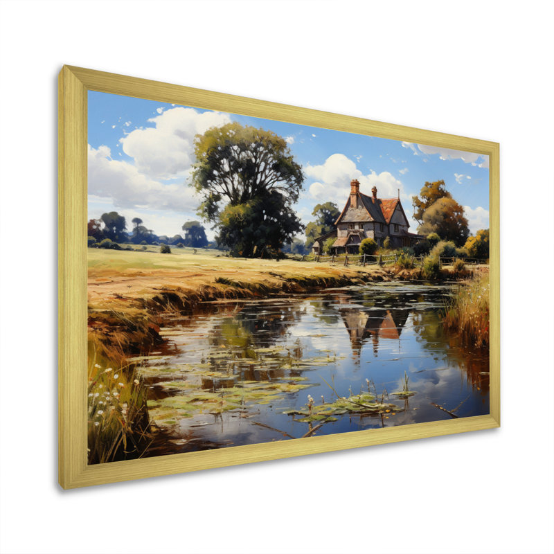 The Hay Wainjohn Constables II - Paysages, reproduction d'art sur toile, Encadrement doré, H 30 po x l 40 po x P 1,5 po