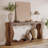 63" Farmhouse Console Table, With Storage In Brown, Couch Table Behind Sofa, Long Entryway Sofa Station, Narrow Console Stand, Hallway Stand