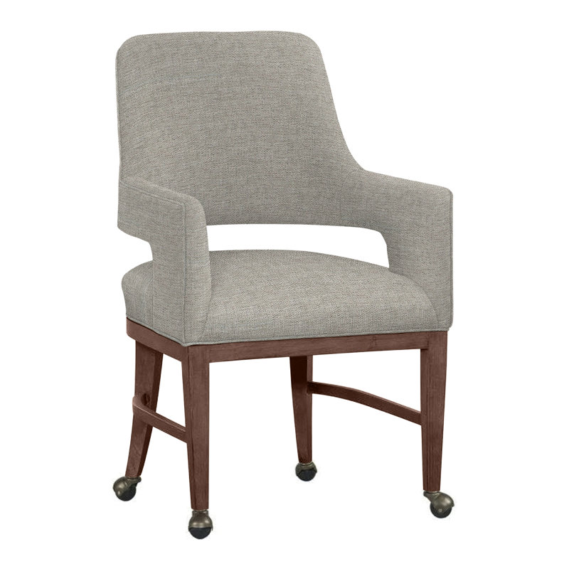 Chaise avec accoudoirs Josie, Lin 3152, Noyer
