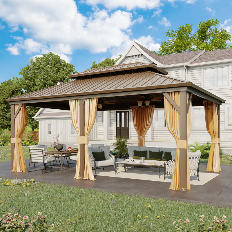 12 Ft. W x 18 Ft. D Aluminum Patio Gazebo