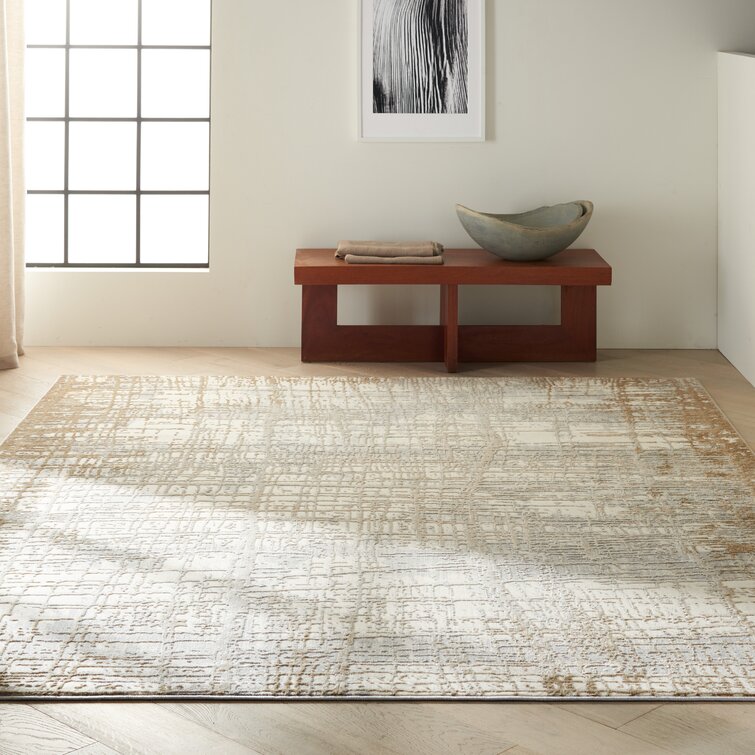 6' X 9' Abstract Taupe Area Rug