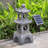 Arha Weather Resistant Floor Fountain with Light
