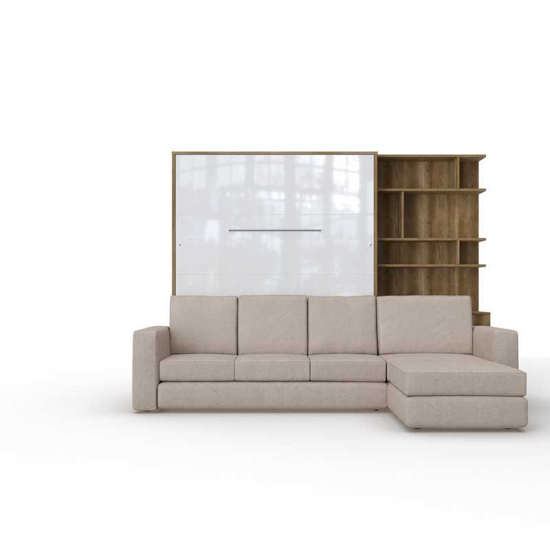 Aubri Upholstered EU Kingsize - 160 X 200 Cm Bed, White/Light Brown