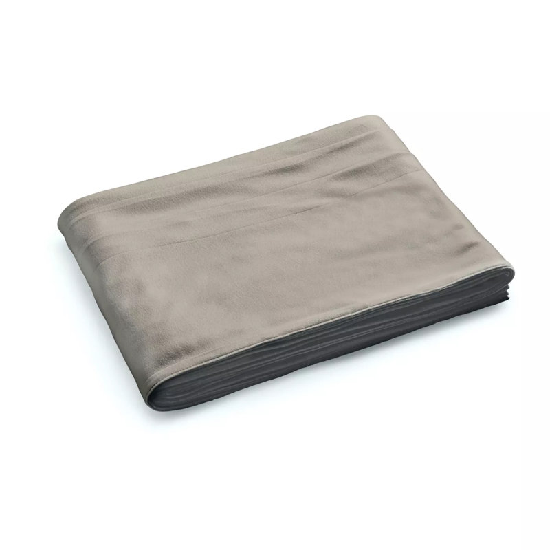 Plain Weave / Muslin Heated Throw Blanket, Gray, Full