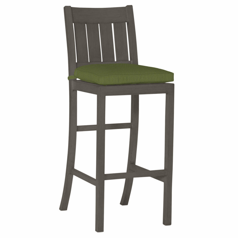 Tabouret de bar Club Wrought, Welt, Gris ardoise, Forêt de lin