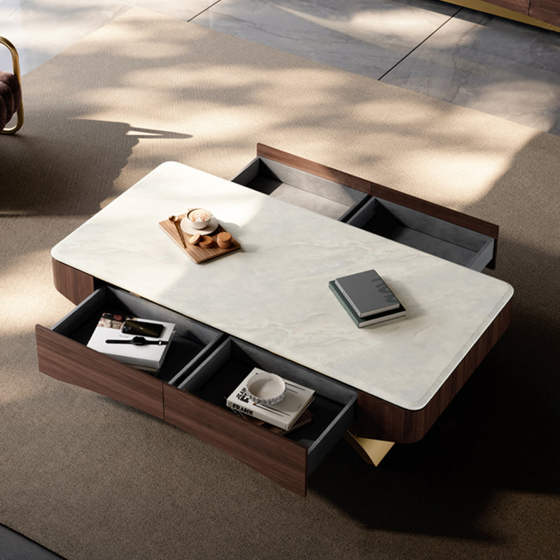 Table basse en bois massif, H 17,7 po x L 47,2 po x l 23,6 po