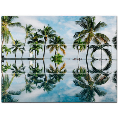Murale décorative en céramique 4,25 po x 4,25 po