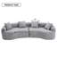 Canapé incurvé incurvé, canapé modulaire à compression haute densité de 110 po, canapé-lit pour salon, salon, appartement, chenille-211263507