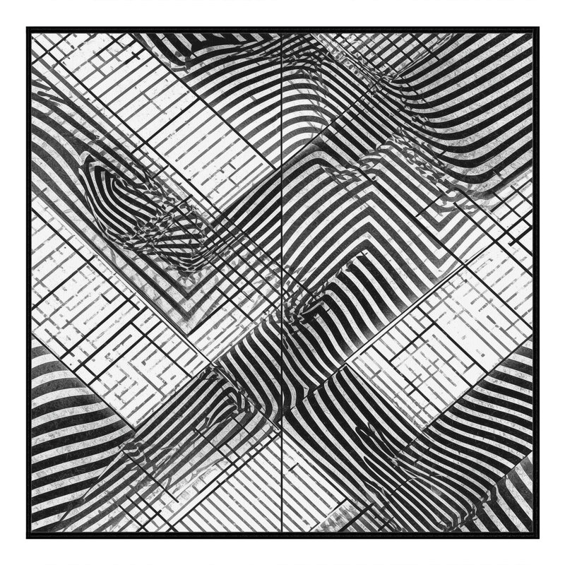 Machine Washable Penola Contemporary Arc Rug in Green – Black Binding, 4' Square