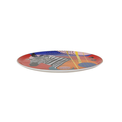 Wild Life Set of 6 Zebra Dinner Plates, 28cm