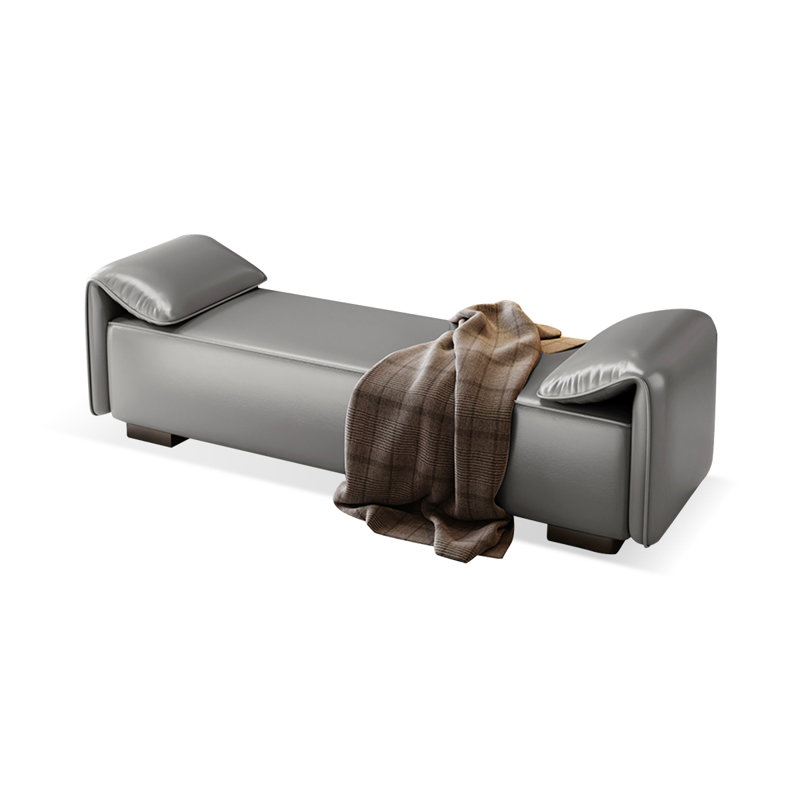 Banc avec revêtement, Gris