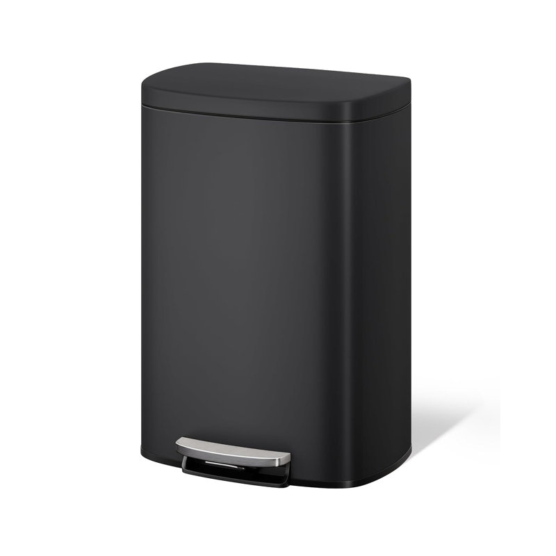 13.2 Gallon 50L Stainless Steel Trash Can with Lid