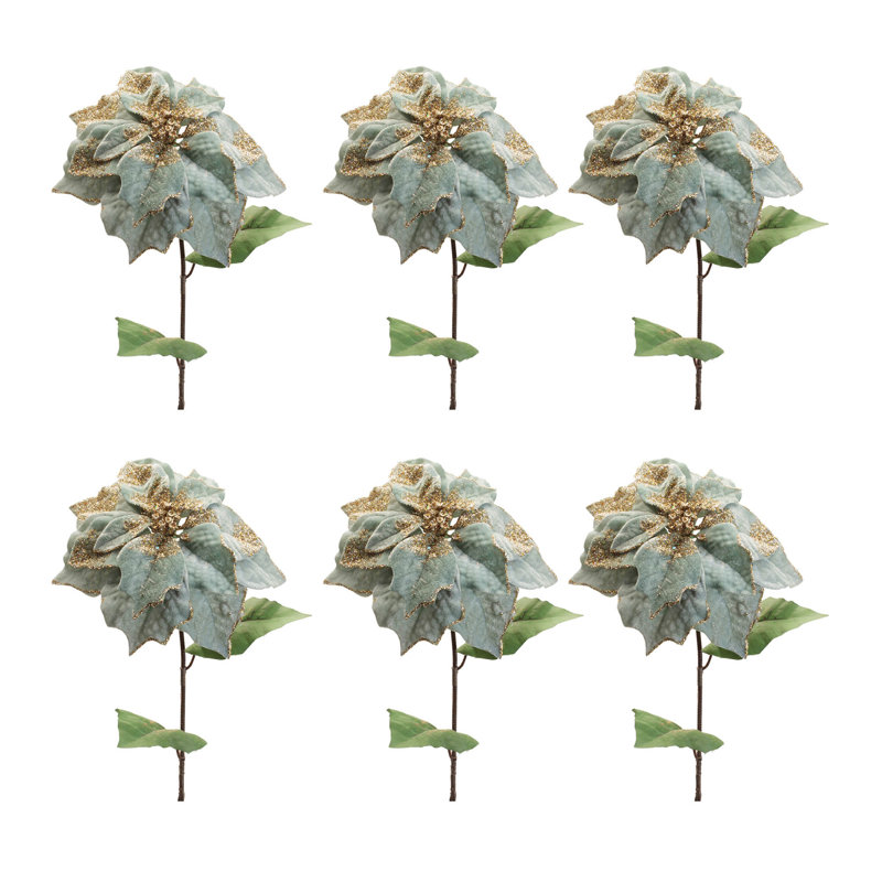 Tige de fleur de poinsettia scintillante