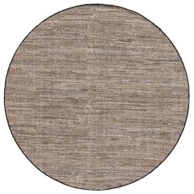 Abiodun Hand Woven Denim/Cotton Rug in Black/Beige