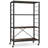 4-Tier Foldable Storage Shelf Collapsible Shelving Unit Display w/ Lockable Wheels Storage Rack