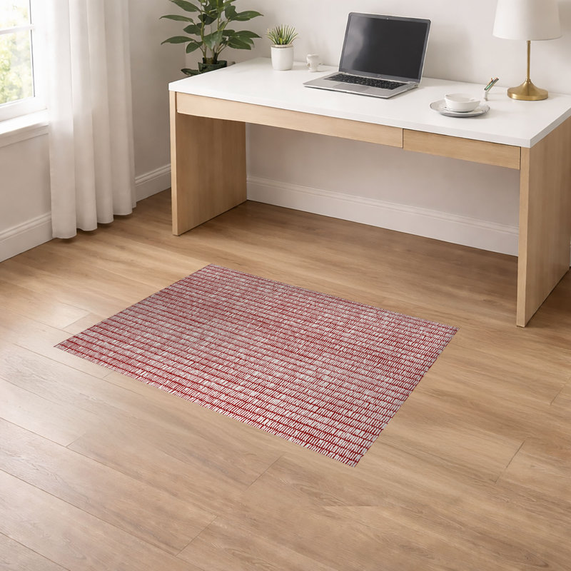 Tapis de bureau Ricky Row, L 36 po x P 24 po, Rouge canneberge
