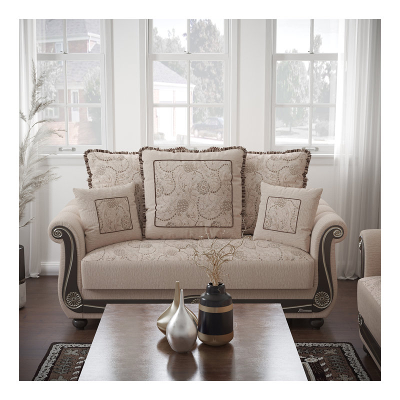 Causeuse convertible avec rangement Primenest Timeberline, beige, Beige