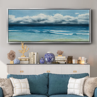 Blue Day III- Framed Canvas