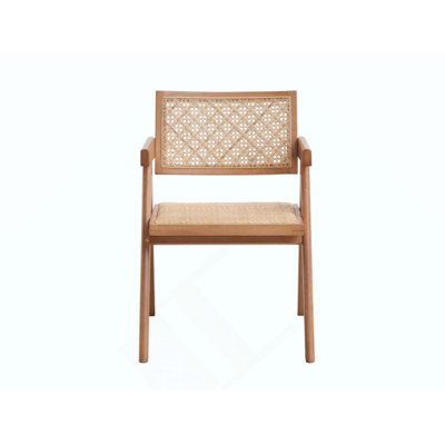 Ensemble de 2 chaises en rotin et accoudoirs Velentina